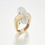 Kinetic rock crystal  ‘Catena 2’ ring, Cleto Munari