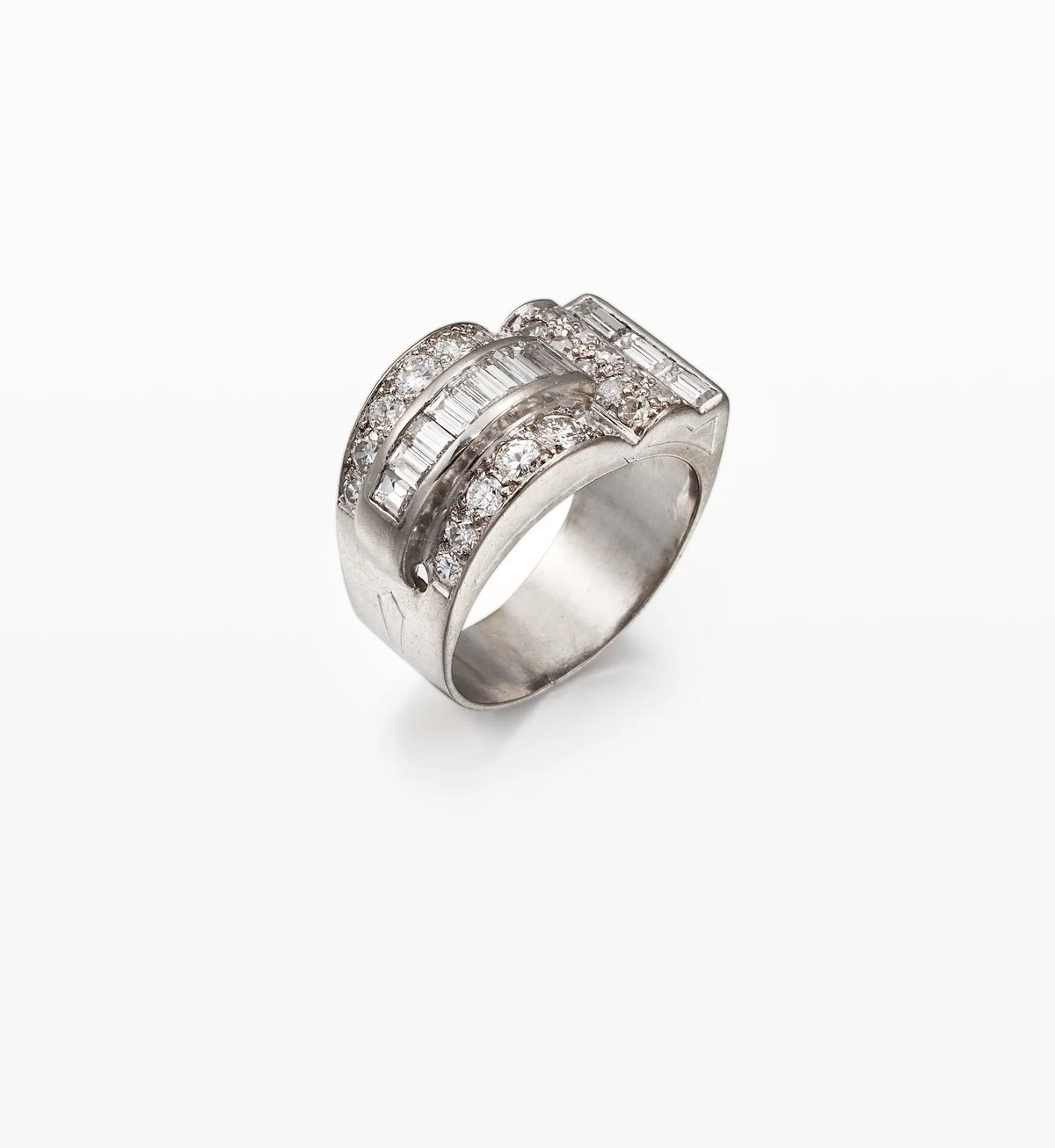 An Art Deco diamond cocktail ring