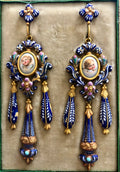 Antique Swiss enamel earrings