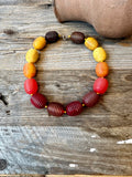 Superbe fluted Bakelite bead necklace, American, circa 1940s