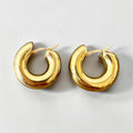 A pair of 18ct gold hoop earrings